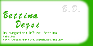 bettina dezsi business card